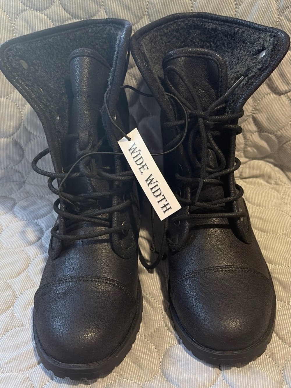 Seychelles Matte Black Lace-Up Combat Boots